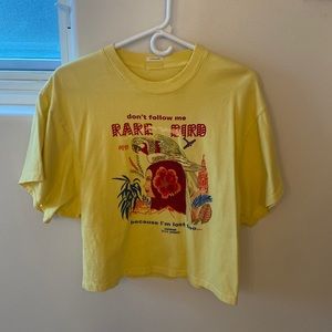 MOTHER Denim Rare Bird Crop Tee